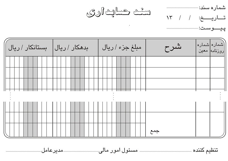 سند حسابداری چیست 1