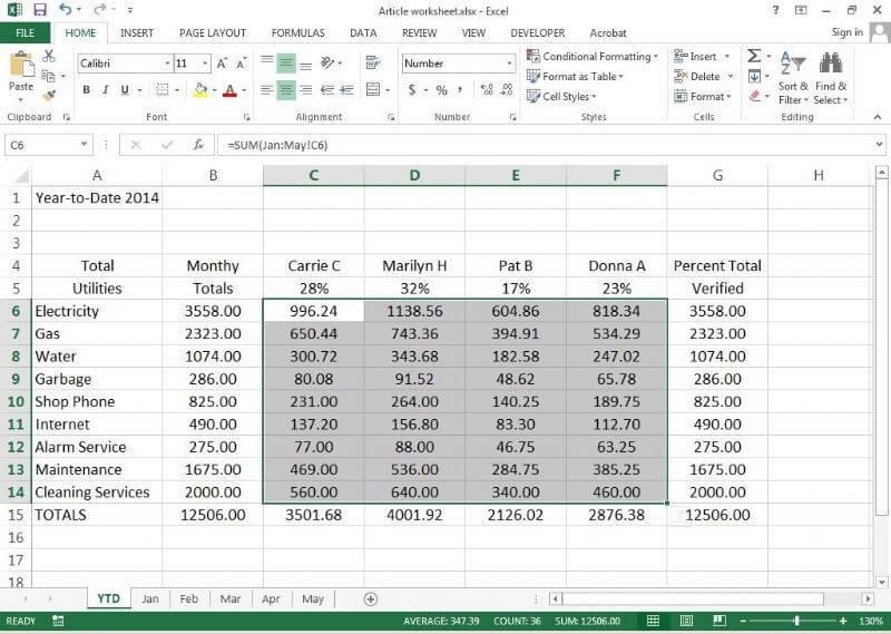 دستکاری داده‌ها در جداول محوری (PivotTables)