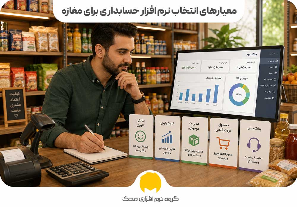 معیارهای انتخاب نرم افزار حسابداری برای مغازه