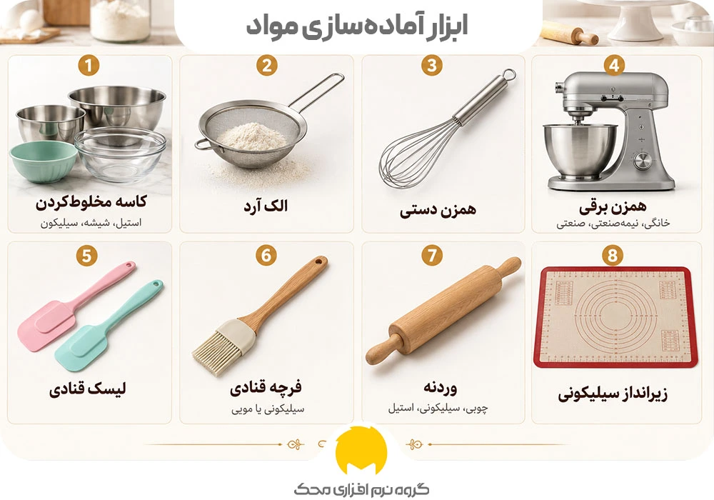 ابزار آماده‌سازی مواد