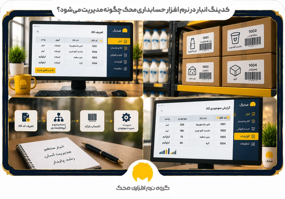 کدینگ انبار در نرم افزار حسابداری محک چگونه مدیریت میشود؟