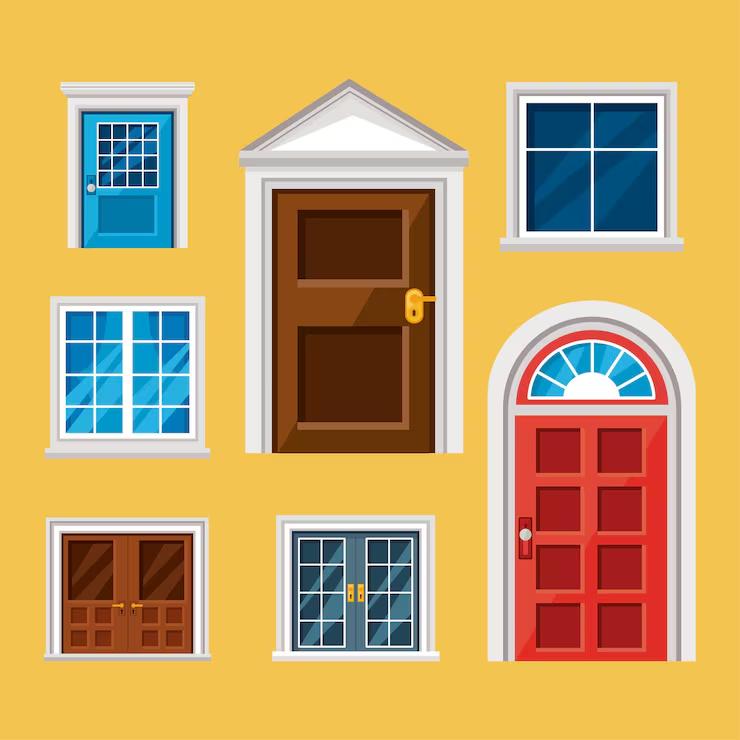front doors windows icon set yellow background 24908 69884 محک طعم جدیدی از حسابداری (نرم افزار حسابداری فروشگاهی،نرم افزار حسابداری شرکتی،نرم افزار حسابداری تولیدی)